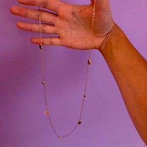 Milros 14k gold heart chain necklace